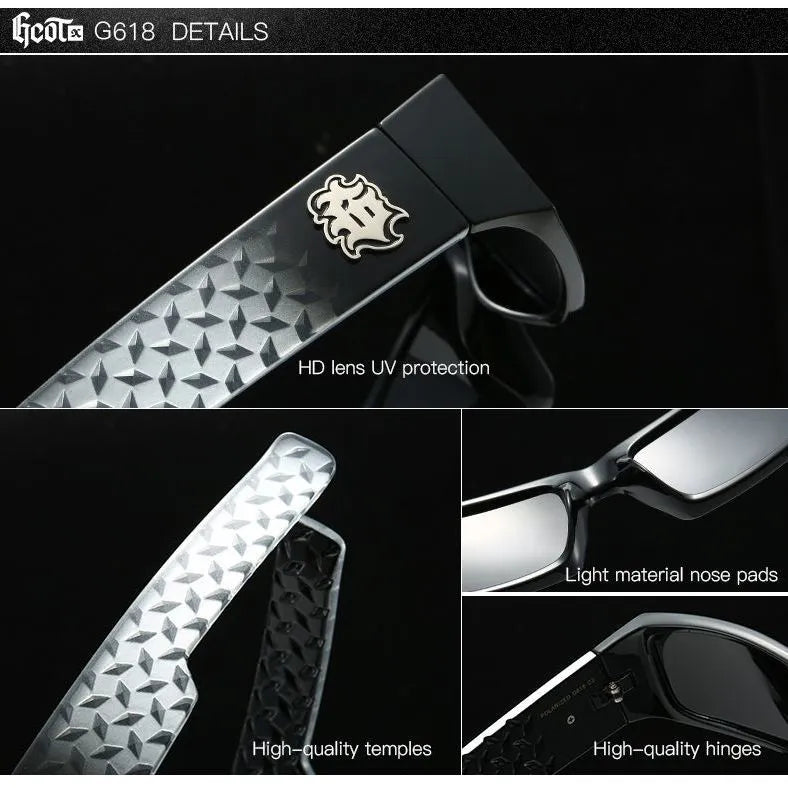 Vintage Punk Hip-Hop Style G618 Polarized Sunglasses