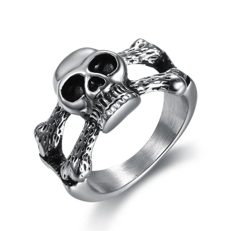 Vintage Gothic Stainless Steel Skull Ring