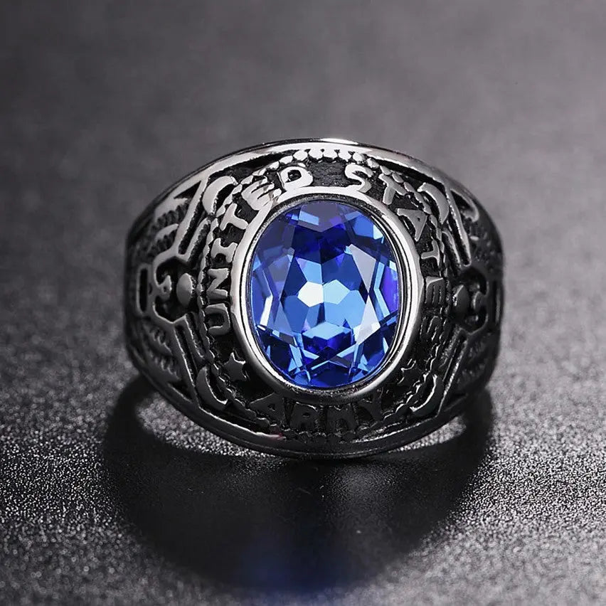 US Army Gemstone Ring