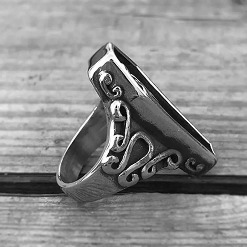 Vampire Coffin Stainless Steel Ring