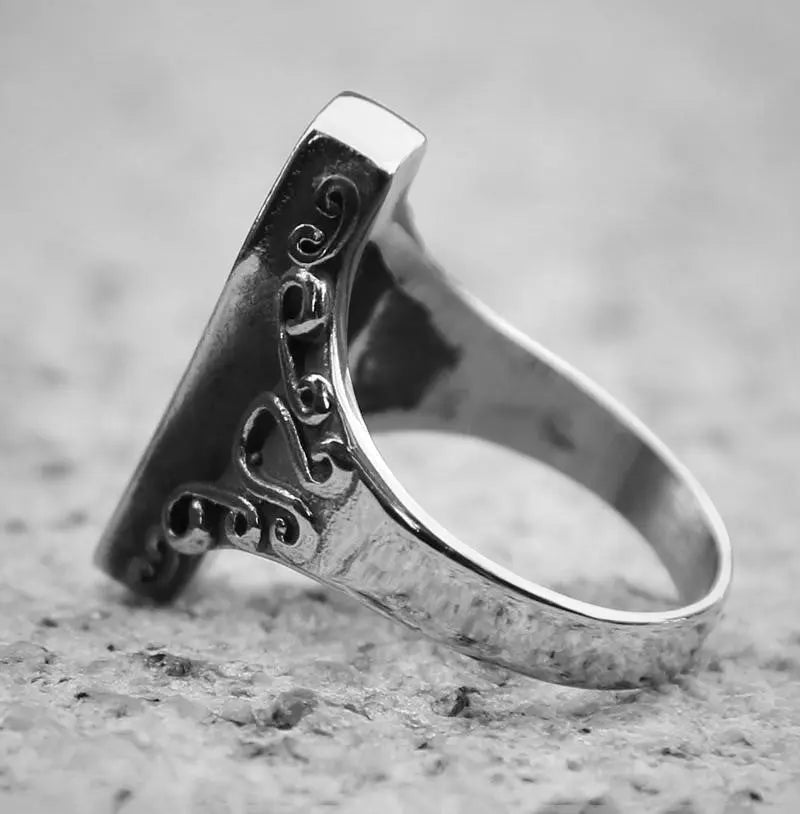 Vampire Coffin Stainless Steel Ring
