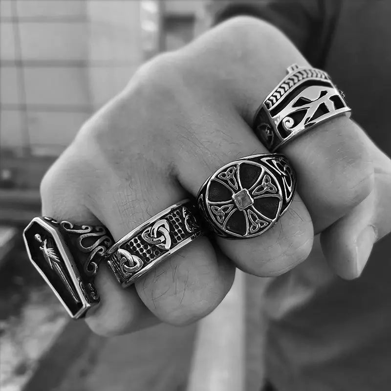 Vampire Coffin Stainless Steel Ring