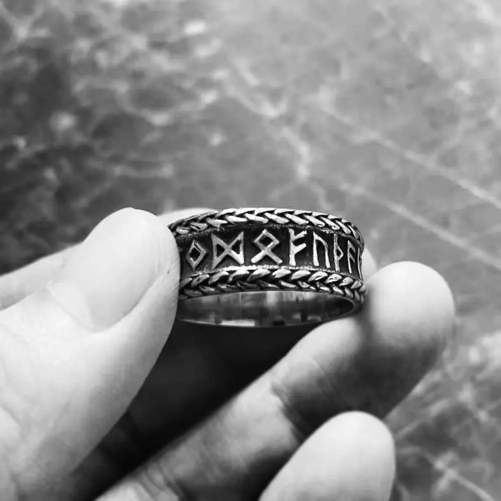 Viking Rune Stainless Steel Vintage Ring