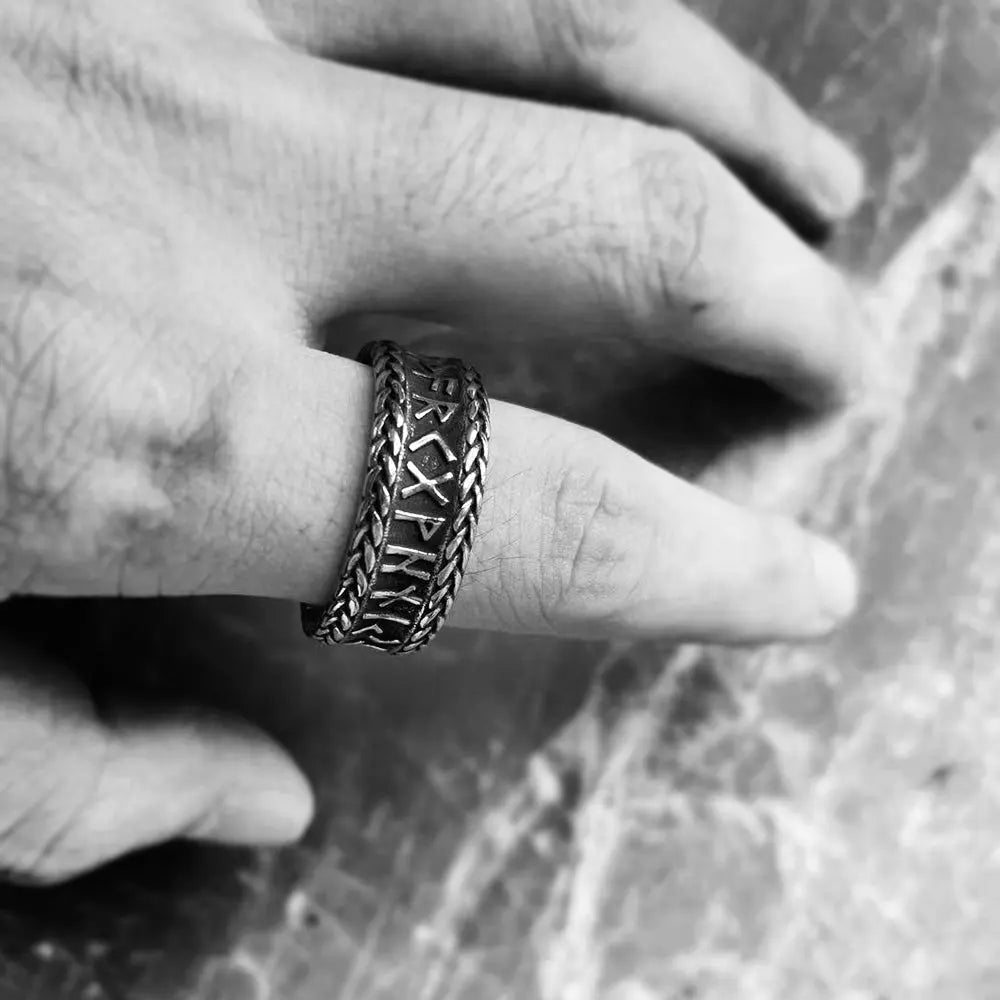 Viking Rune Stainless Steel Vintage Ring