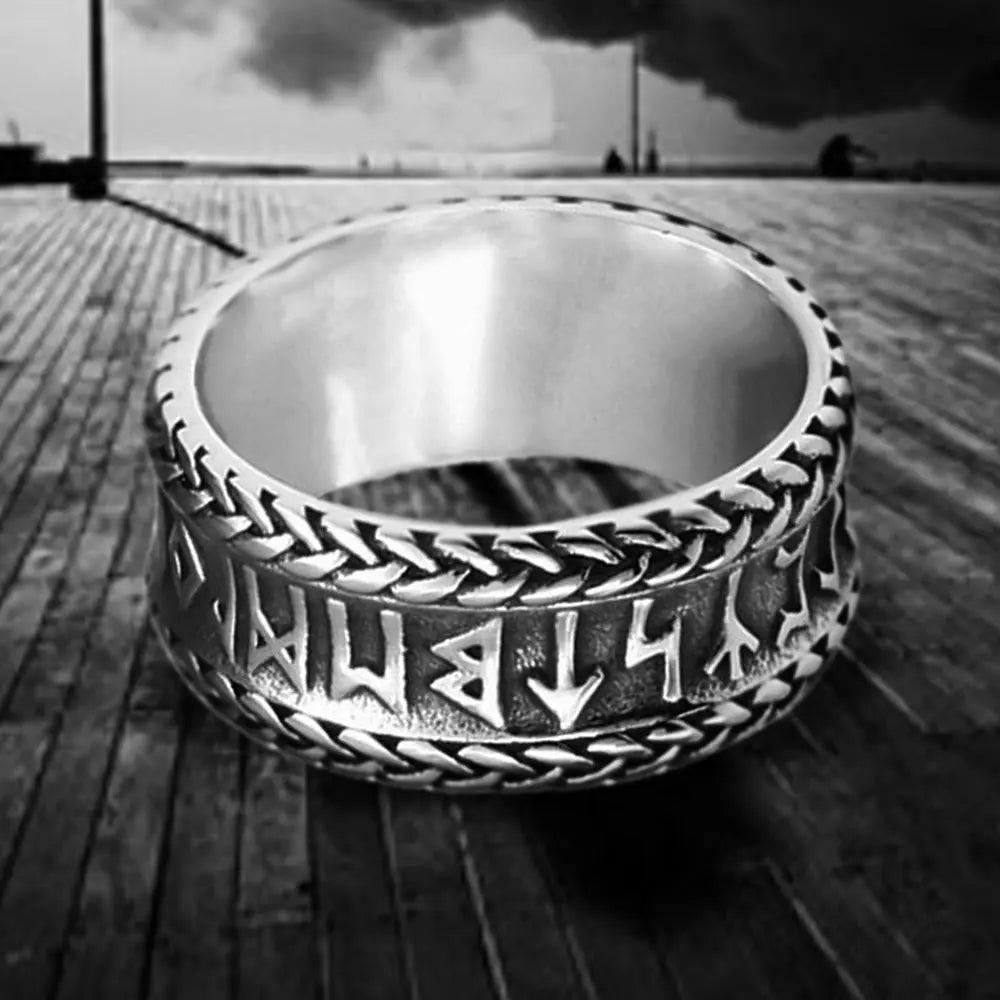 Viking Rune Stainless Steel Vintage Ring