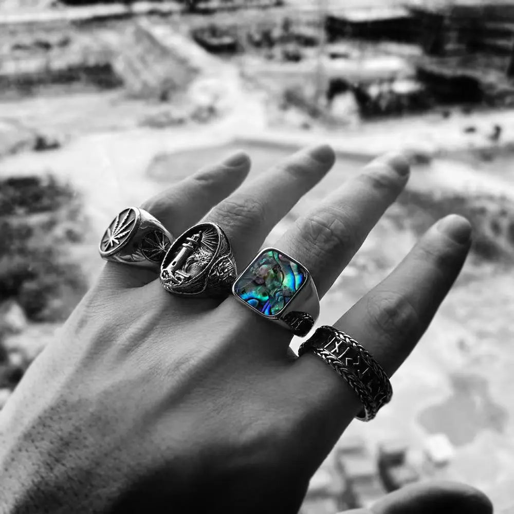 Viking Rune Stainless Steel Vintage Ring