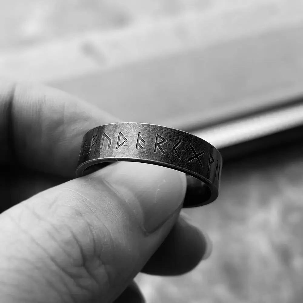 Viking Runes Stainless Steel Ring