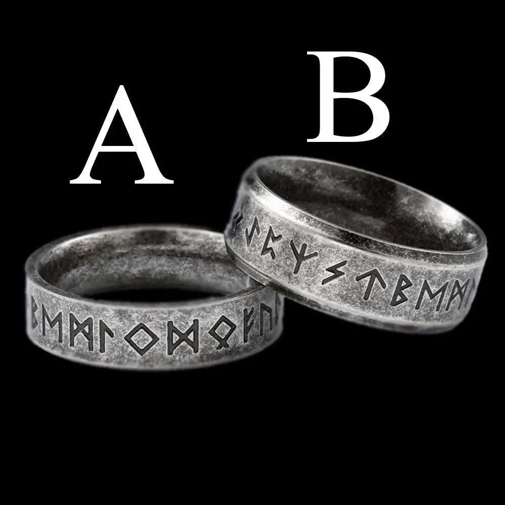 Viking Runes Stainless Steel Ring