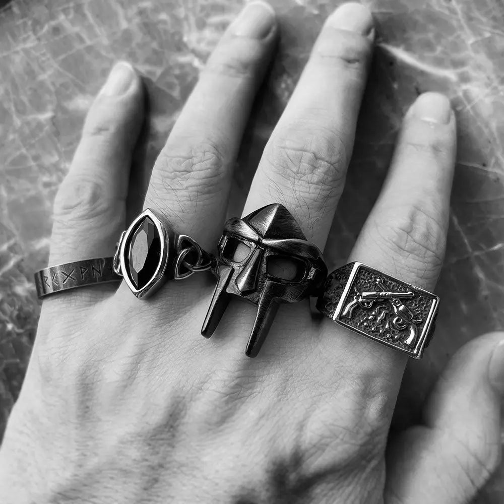 Viking Runes Stainless Steel Ring
