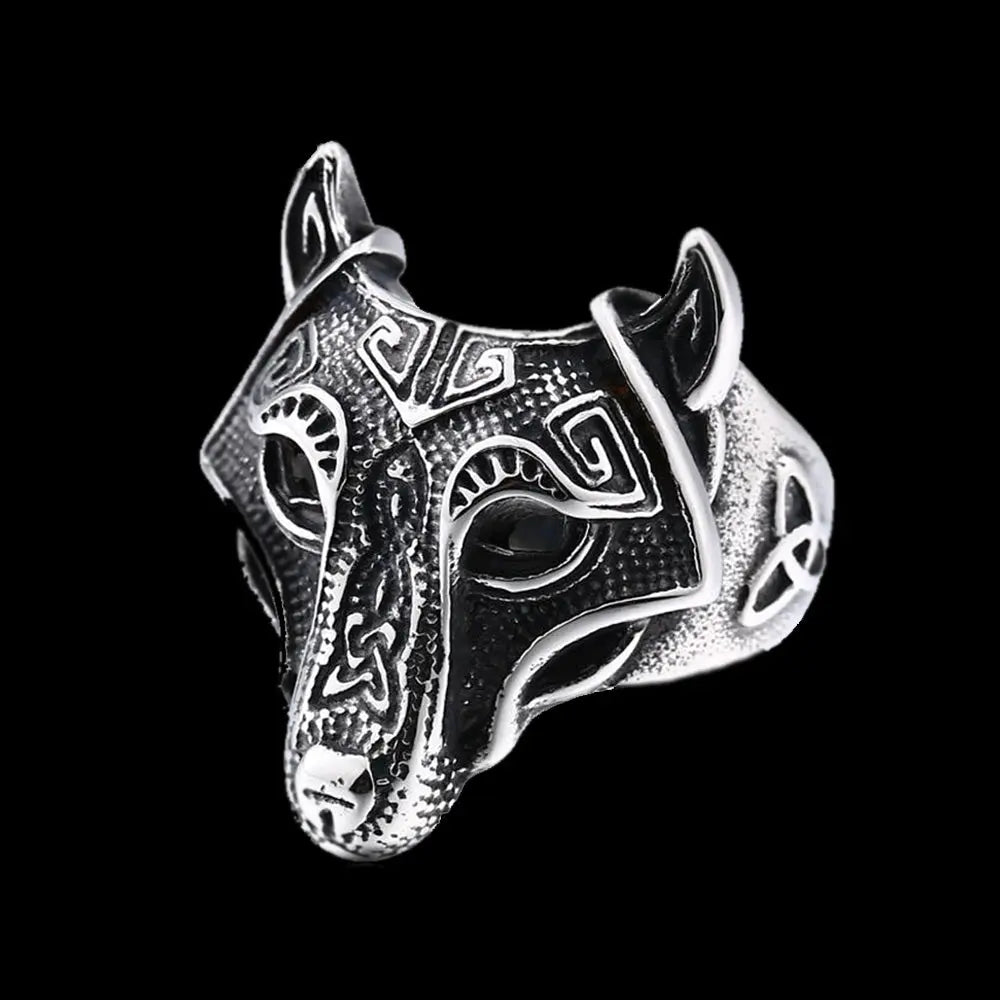 Viking Wolf Head Stainless Steel Vintage Ring