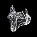 Viking Wolf Head Stainless Steel Vintage Ring