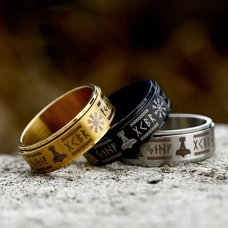 Viking letters Stainless Steel Ring