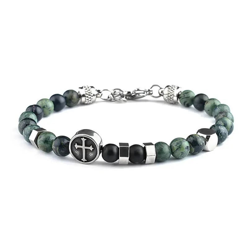 Vintage Cross Pattern Stainless Steel Bracelet