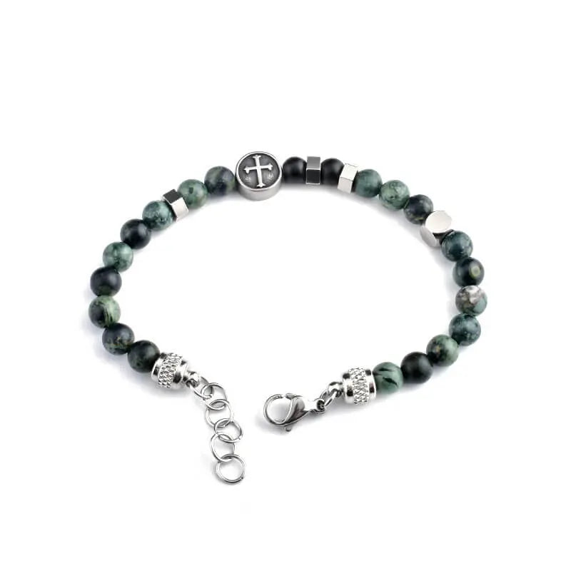 Vintage Cross Pattern Stainless Steel Bracelet