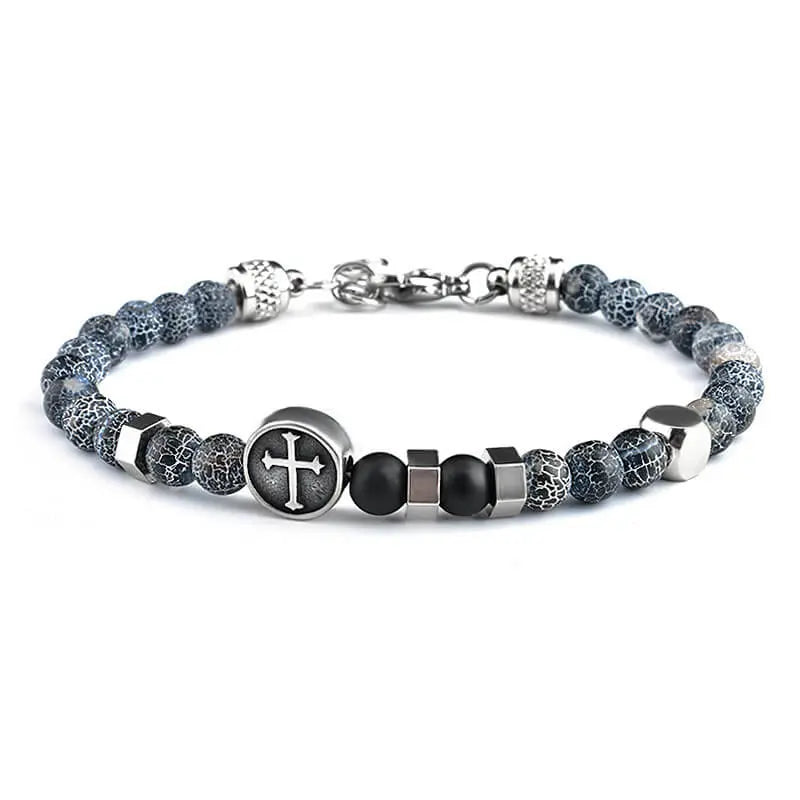 Vintage Cross Pattern Stainless Steel Bracelet
