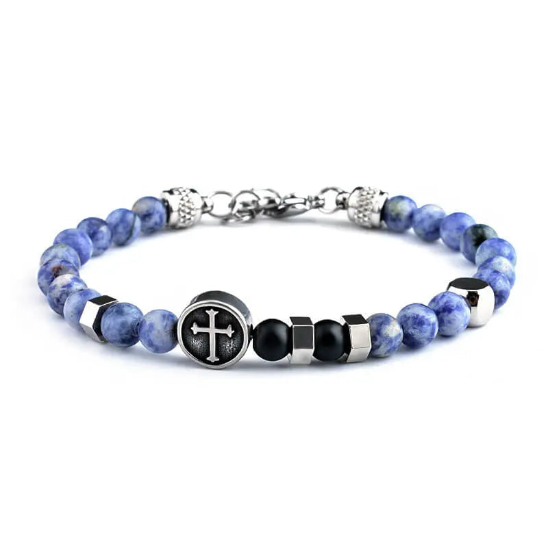 Vintage Cross Pattern Stainless Steel Bracelet