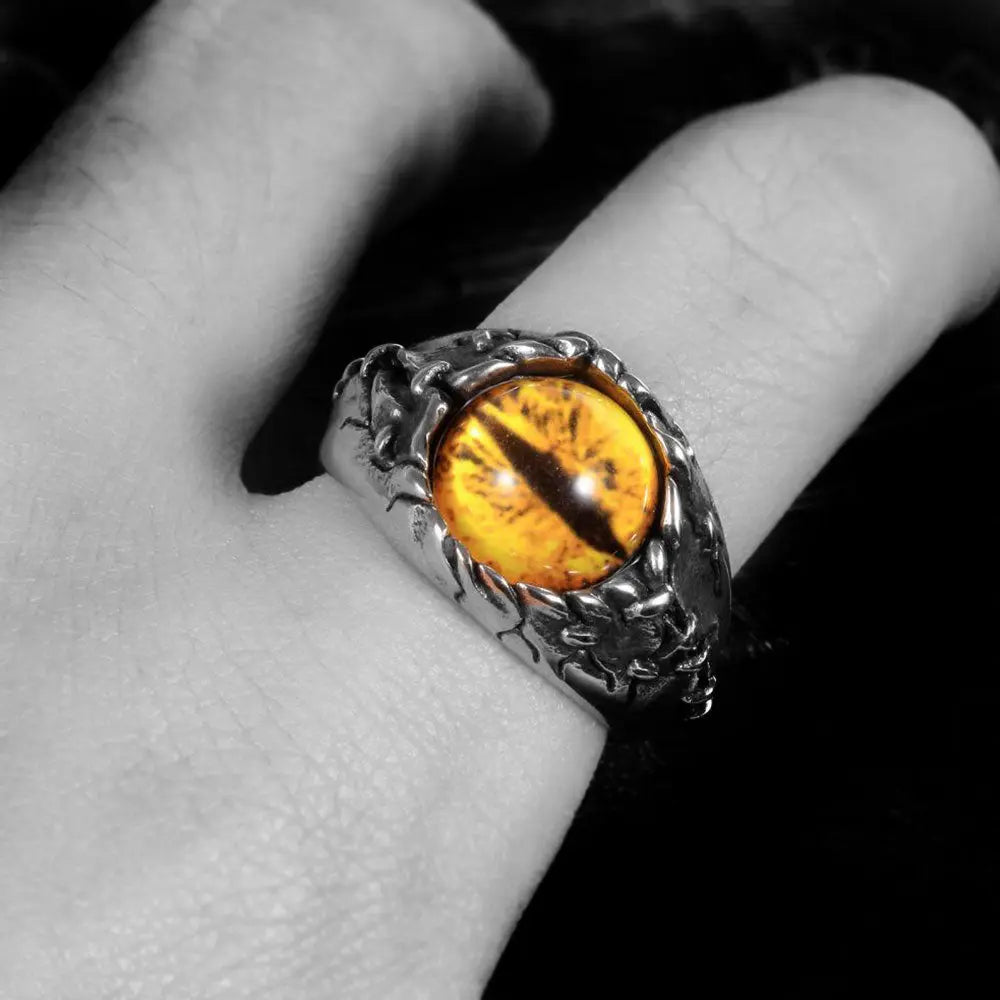 Vintage Dragon Eye Stainless Steel Ring