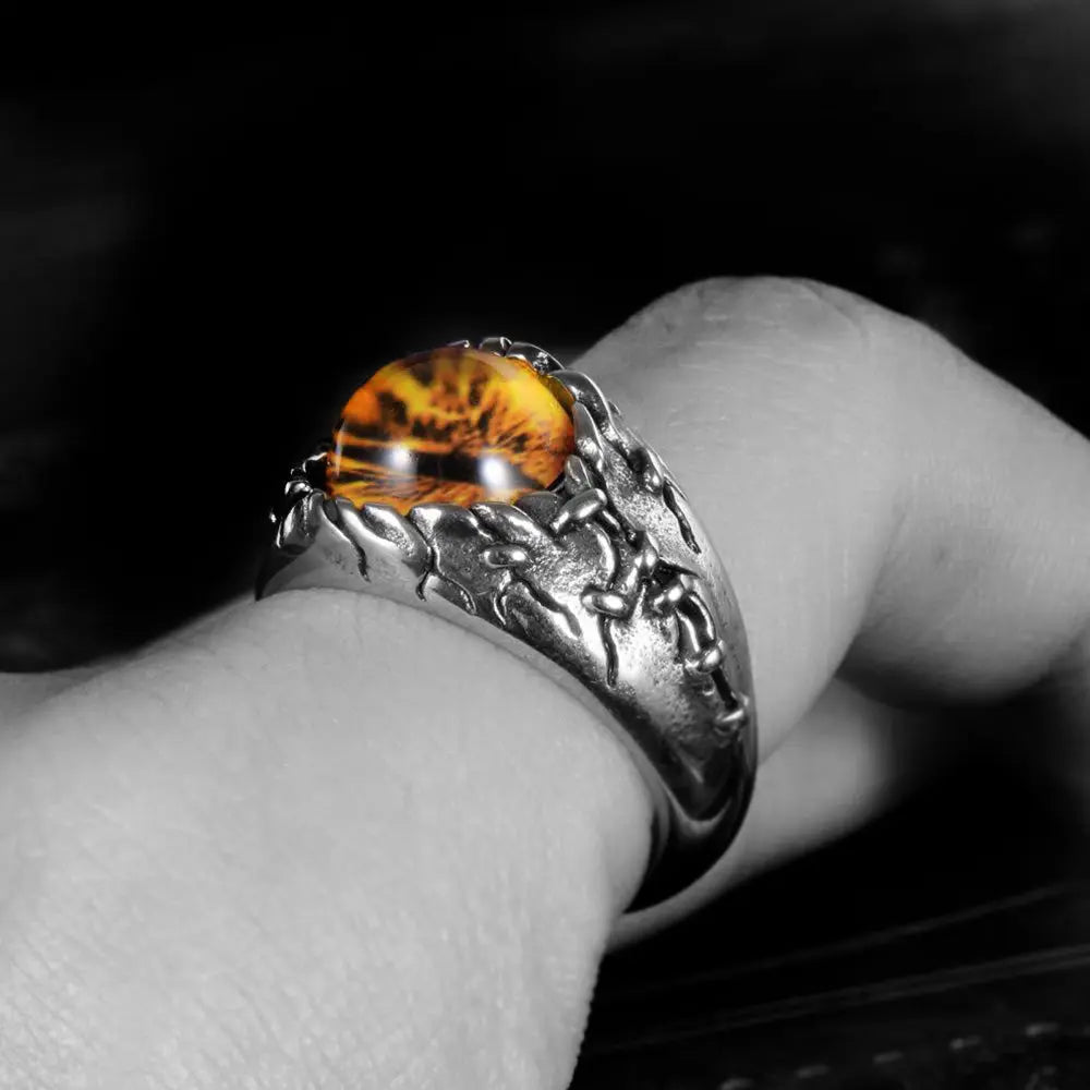 Vintage Dragon Eye Stainless Steel Ring