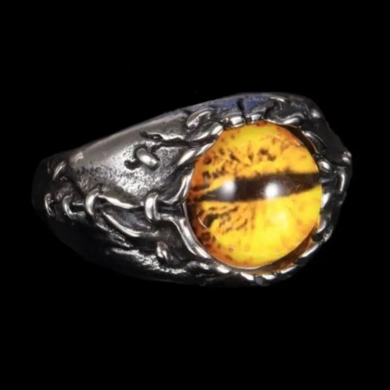 Vintage Dragon Eye Stainless Steel Ring