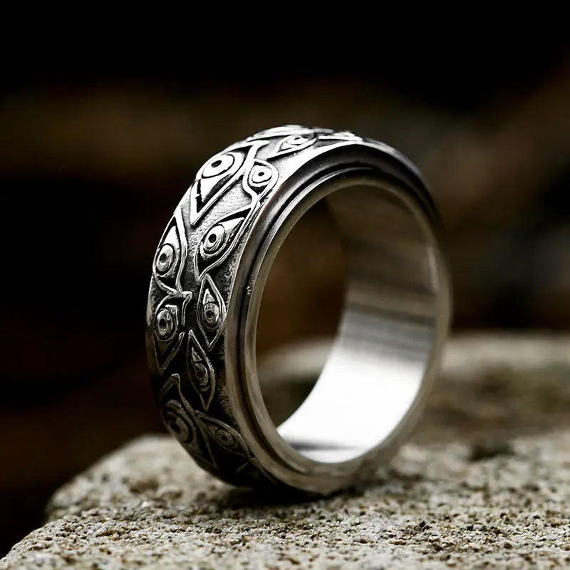 Vintage Eye of God Stainless Steel Ring
