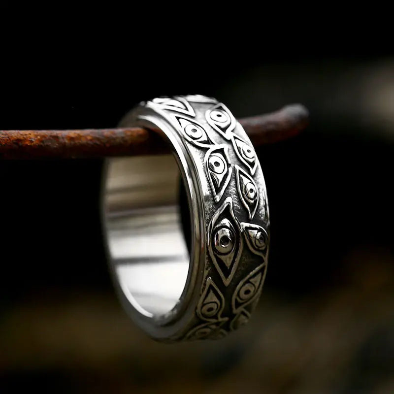 Vintage Eye of God Stainless Steel Ring