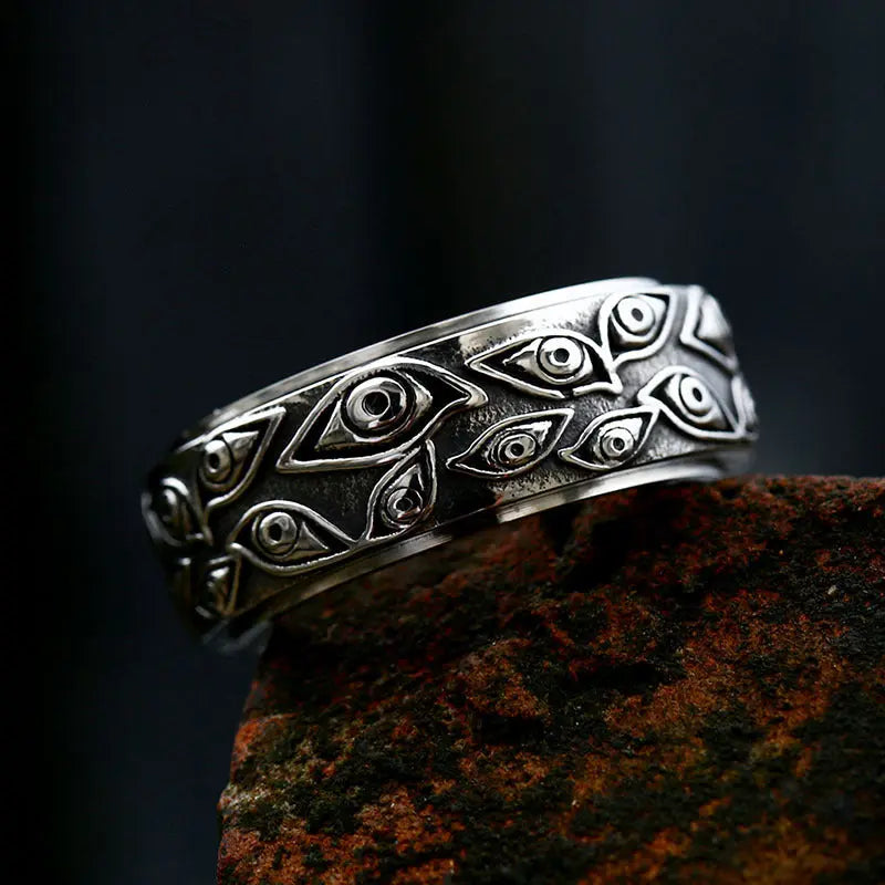 Vintage Eye of God Stainless Steel Ring