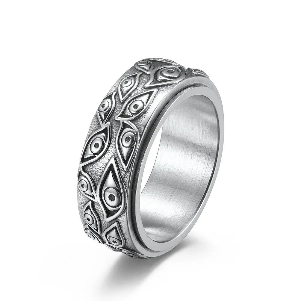 Vintage Eye of God Stainless Steel Ring