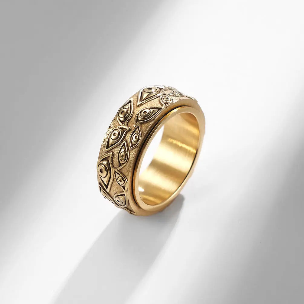 Vintage Eye of God Stainless Steel Ring