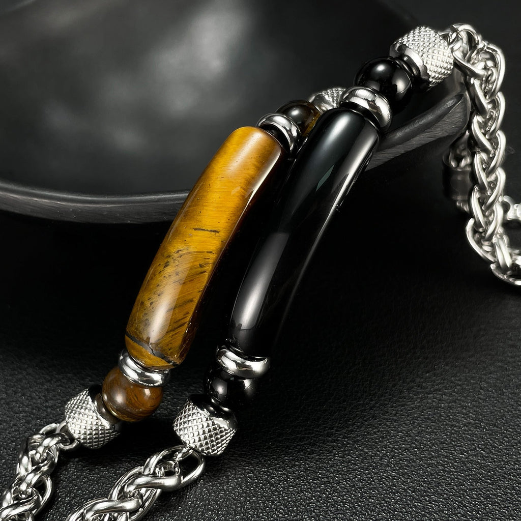 Vintage Chain Tiger Eye Stone Bracelet