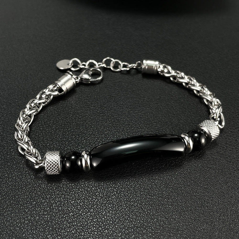 Vintage Chain Tiger Eye Stone Bracelet