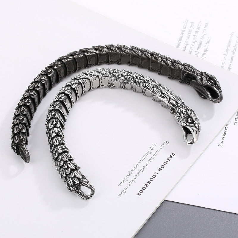 Vintage Punk Serpent Body Eagle Head Bracelet