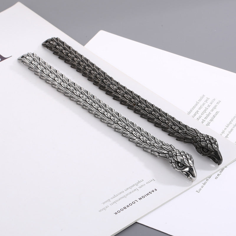 Vintage Punk Serpent Body Eagle Head Bracelet
