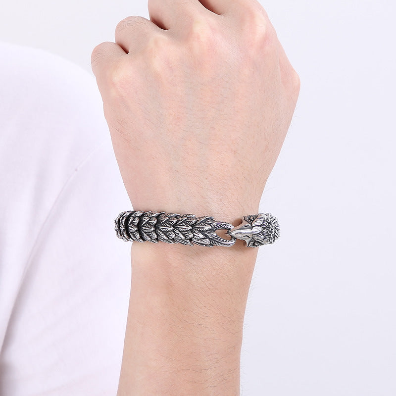 Vintage Punk Serpent Body Eagle Head Bracelet