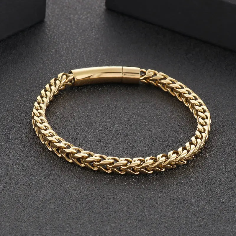 Wheat Chain Stainless Steel Bracelet