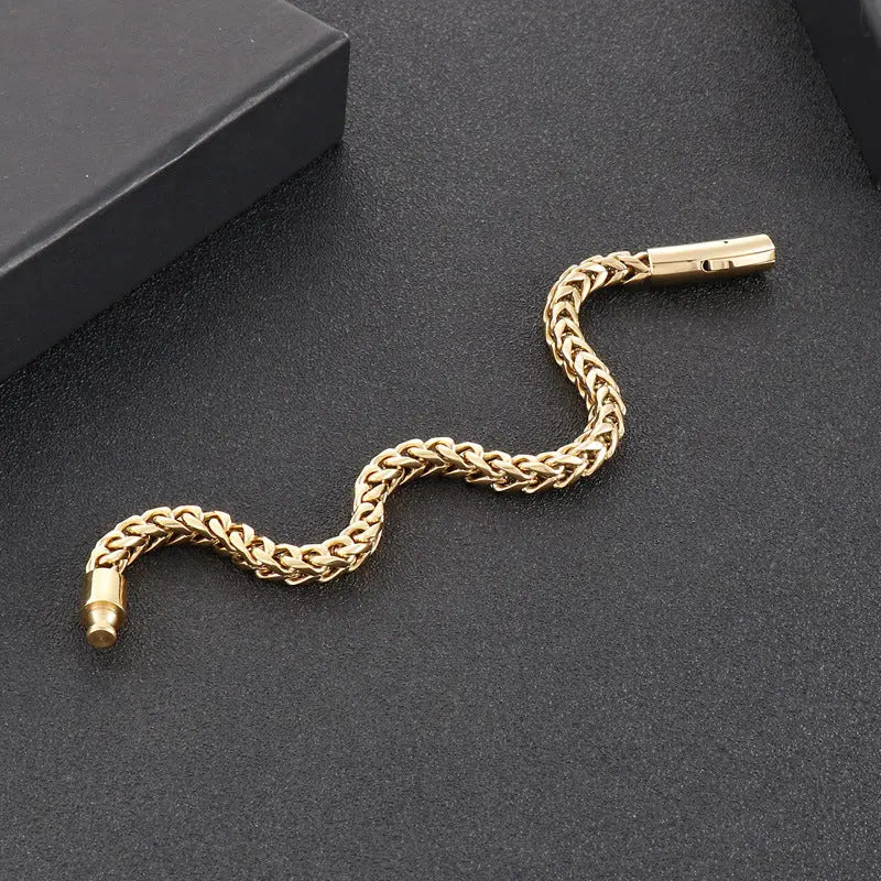 Wheat Chain Stainless Steel Bracelet