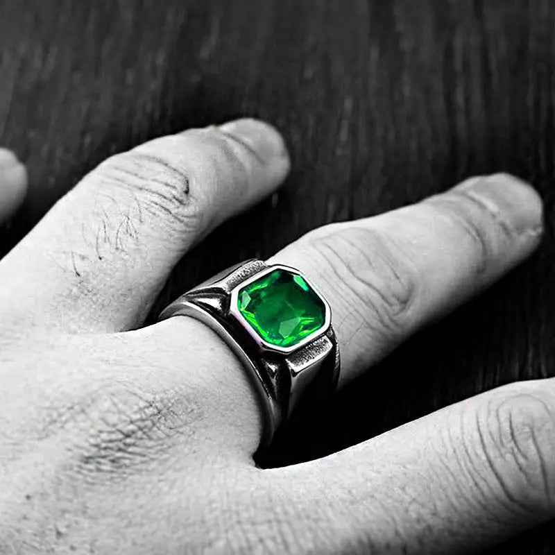 Zircon Stone Stainless Steel Simple Ring
