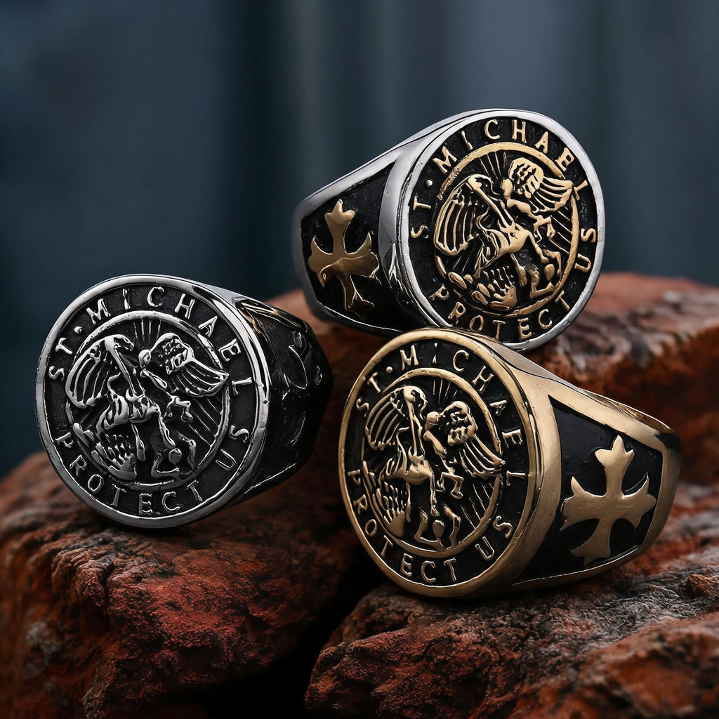 Guardian Angel Saint Michael Ring