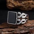 Celtic Knot Tiger's Eye Stainless Steel Ring
