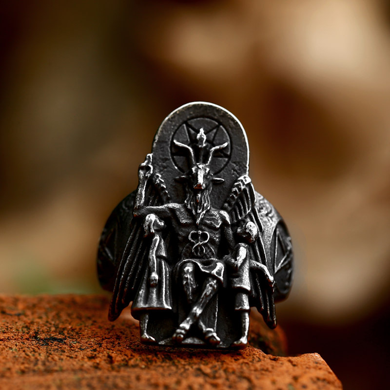 Baphomet Goat Stainless Steel Ring
