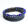 Glazed Demon Eye Leather Bracelet