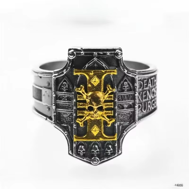 Inquisitorial Skull Shield Copper Ring