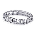 Diamond Latin Cross Stainless Steel Bracelet