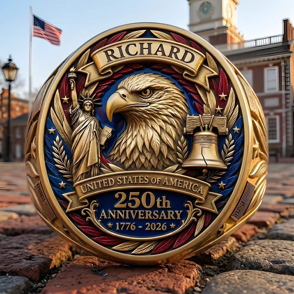 Personalized USA 250th Anniversary Commemorative Ring