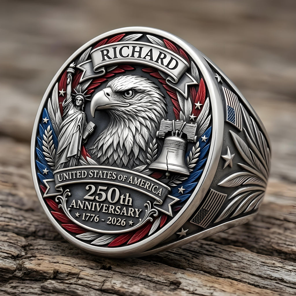 Personalized USA 250th Anniversary Commemorative Ring