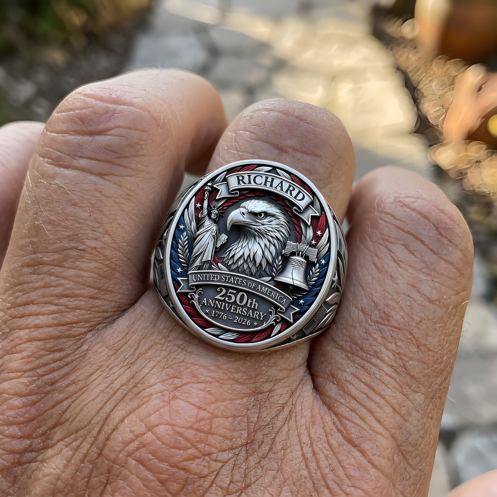 Personalized USA 250th Anniversary Commemorative Ring