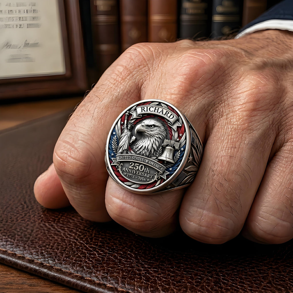 Personalized USA 250th Anniversary Commemorative Ring