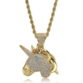 Iced Unicorn Pendant