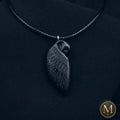 Handcrafted Black & White Owl Couple Necklace Set | Minimalist Wooden Matching Jewelry
