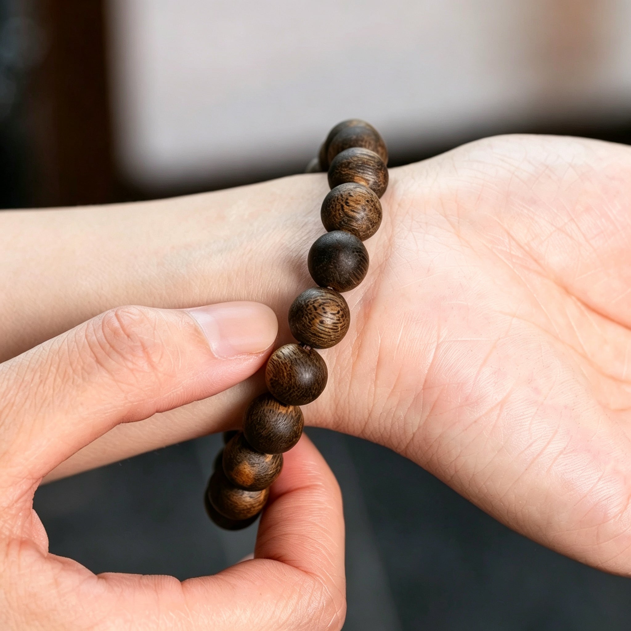 Hainan Yingge Green Qinan Agarwood Bracelet – Collector Grade · High Resin · 10mm