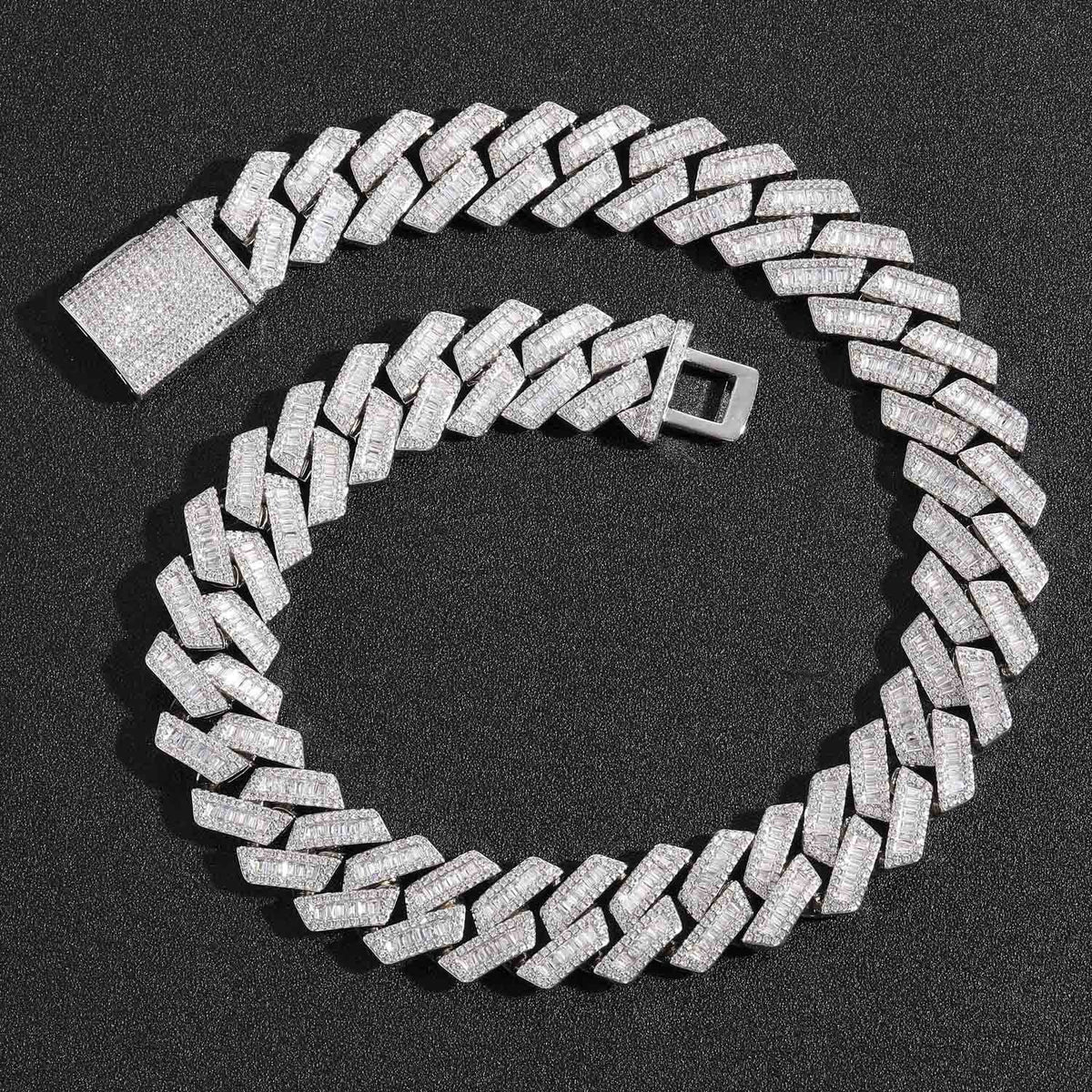 Full diamond hip-hop Cuban chain necklace
